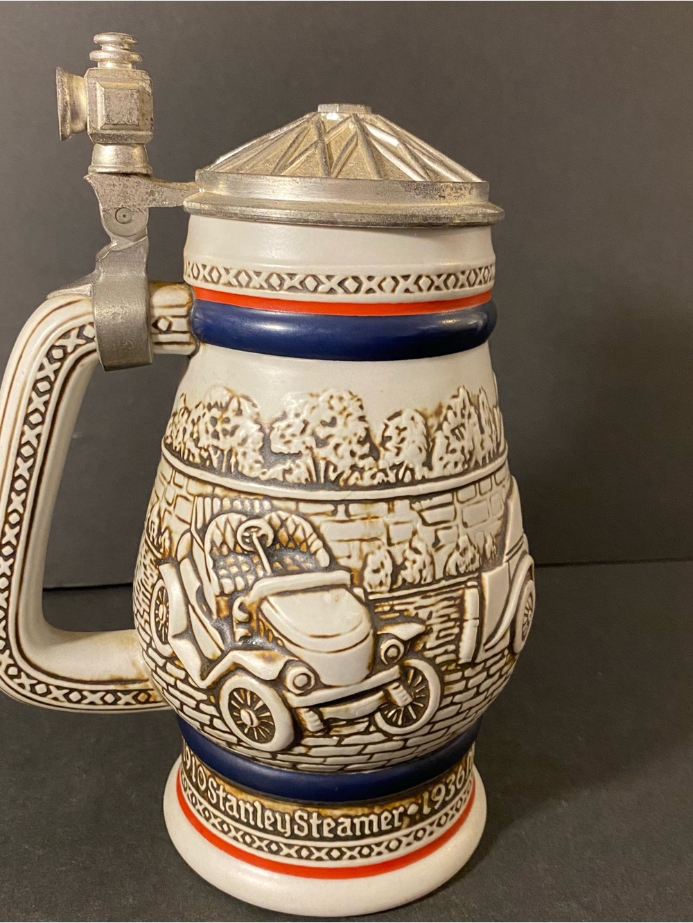 Vintage 1979 Avon Automobile Lidded Stein Handcrafted in Brazil - Mint Condition